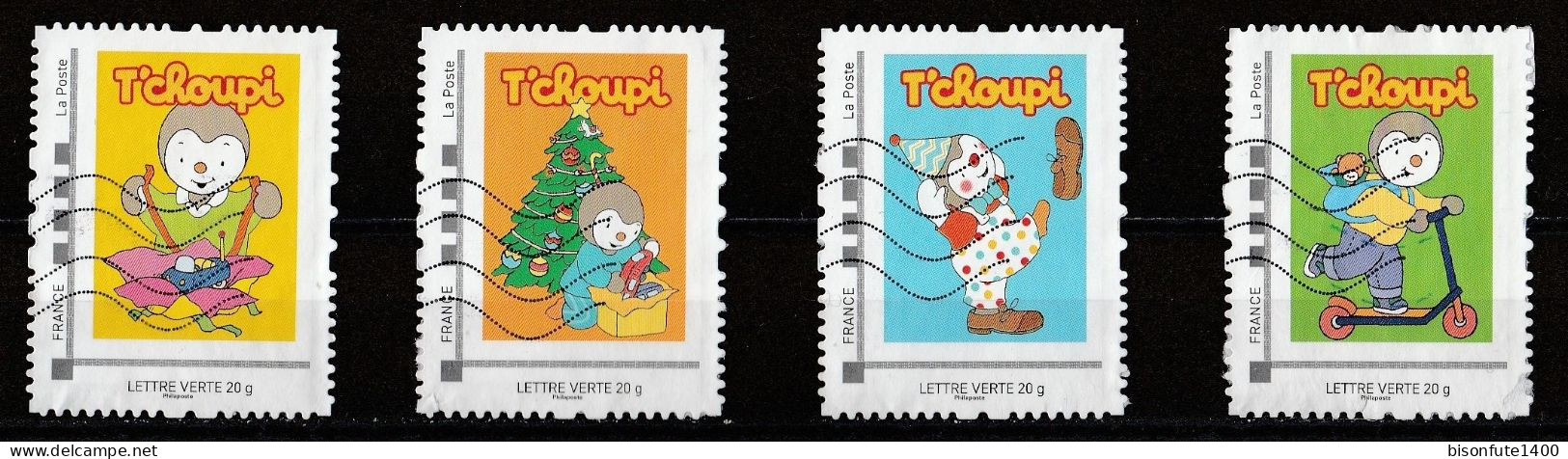 Collector 4 timbres - T'choupi - Lettre Verte - La Poste