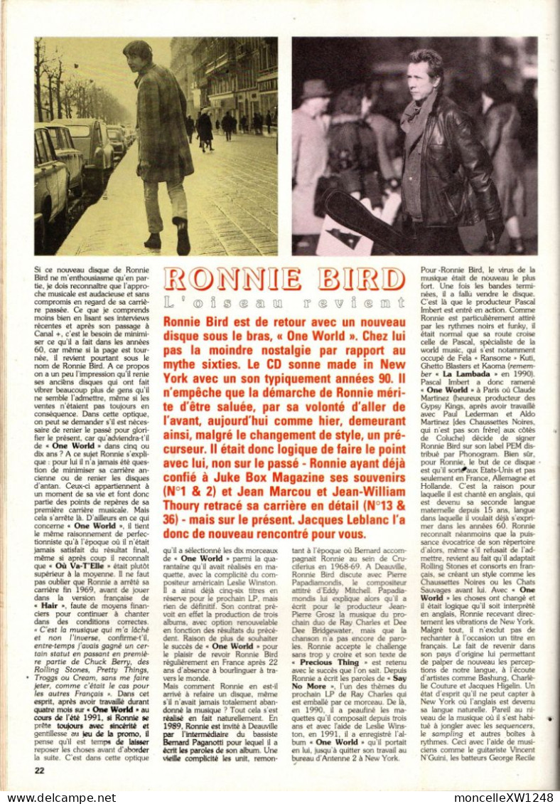 Juke Box Magazine N°61 (juillet 1992) - B.Springsteen - E. Presley - R.Bird - Cream - Música