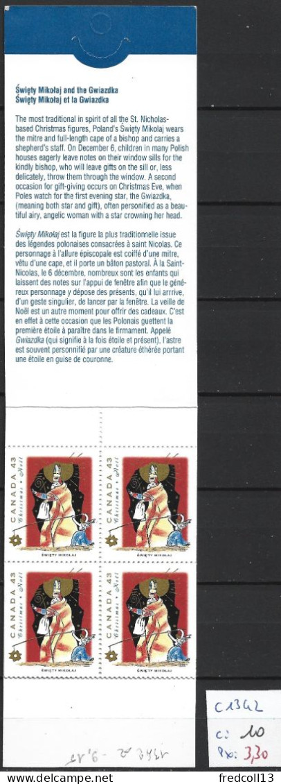 CANADA Carnet 1342 Côte 10 € - Libretti Completi