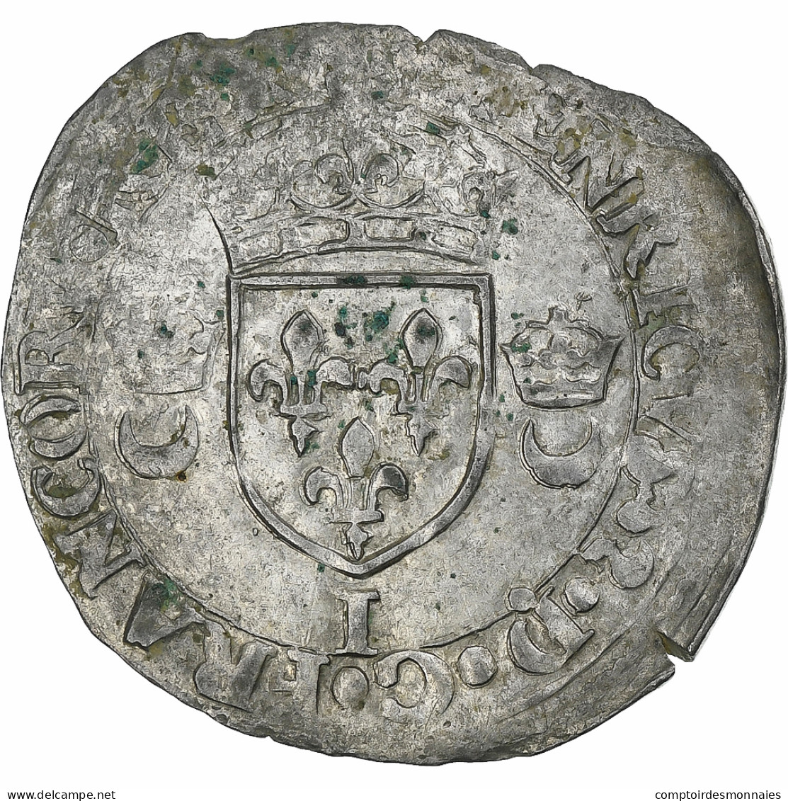 France, Henri II, Douzain Aux Croissants, 1552, Limoges, TB+, Billon - 1547-1559 Heinrich II.