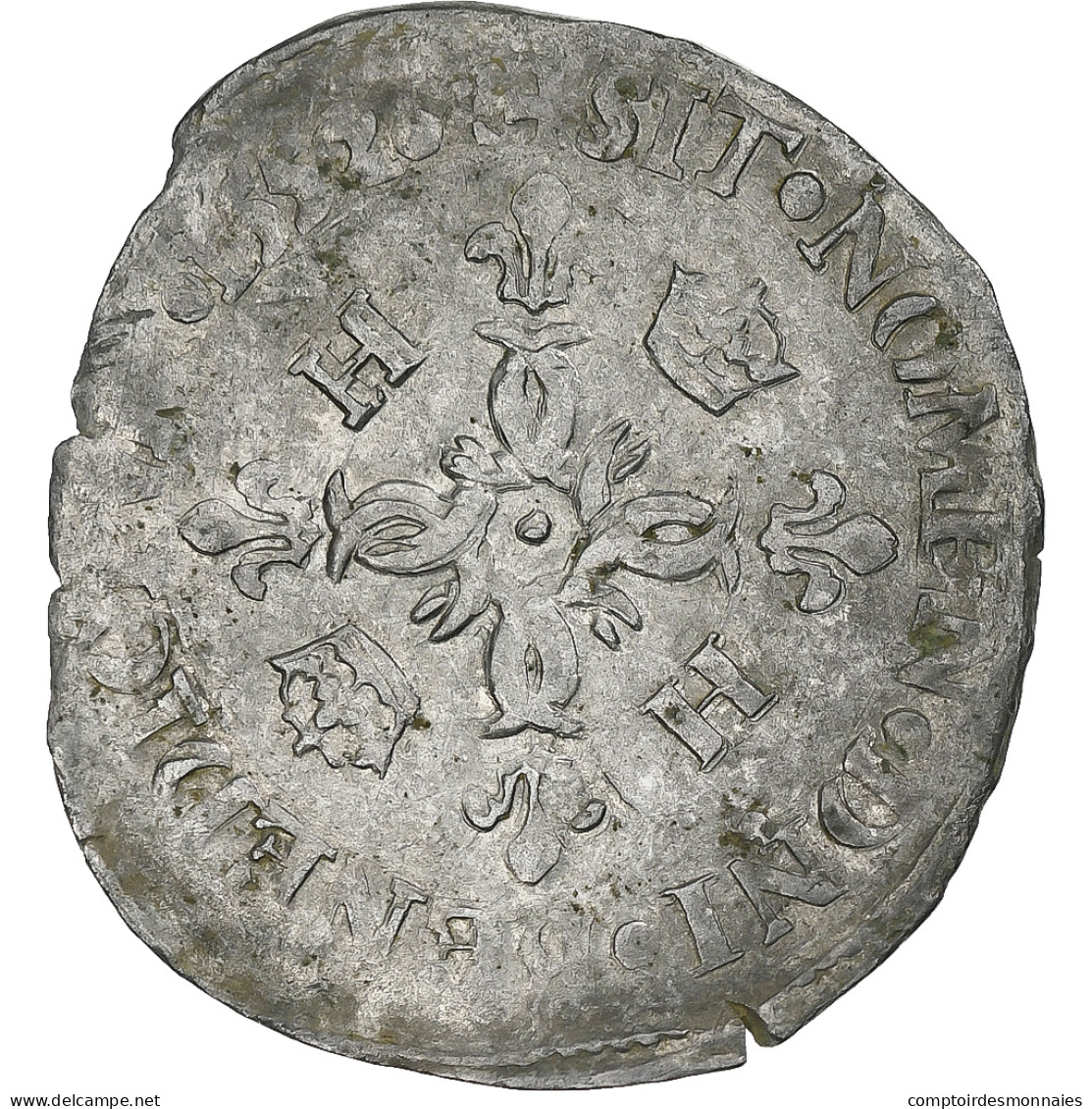 France, Henri II, Douzain Aux Croissants, 1552, Limoges, TB+, Billon - 1547-1559 Hendrik II