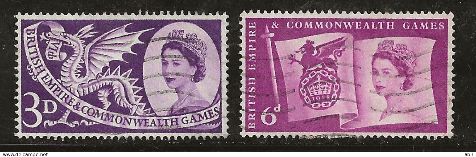 Grande-Bretagne 1958 N° Y&T :  312 Et 313 Obl. - Usati