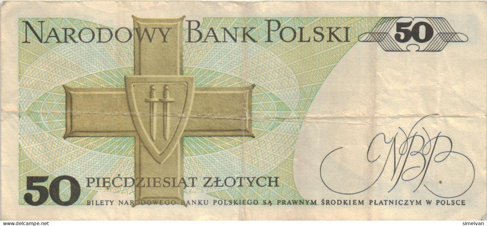 Poland 50 Zlotych 1988 P-142c Banknote Europe Currency Pologne Polen #5296 - Pologne