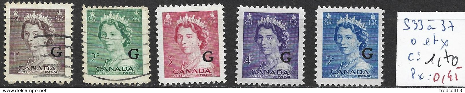 CANADA SERVICE 34 à 37 Oblitérés & * Côte 1.70 € - Overprinted