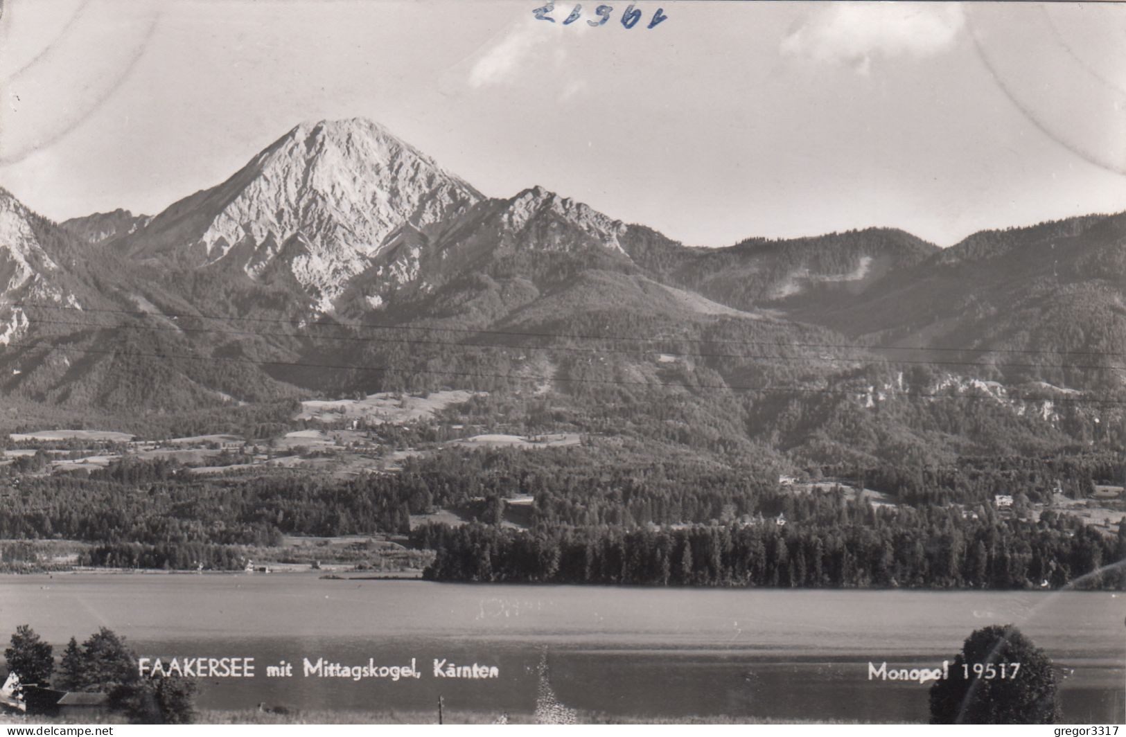 E487)  FAAKERSEE Gegen Mittagskogel - Kärnten - Alte S/W FOTO AK - Faakersee-Orte