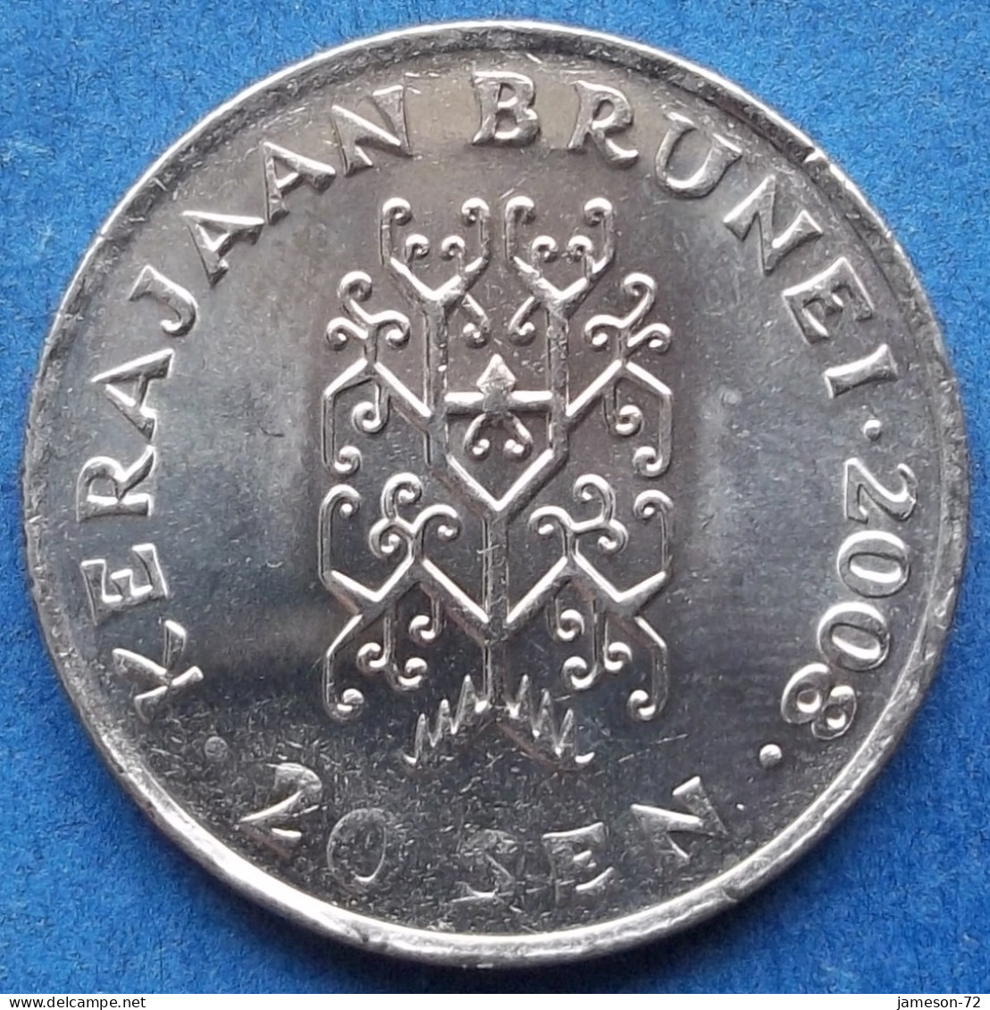 BRUNEI - 20 Sen 2008 KM# 37 Sultan Hassanal Bolkiah I (1967) - Edelweiss Coins - Brunei