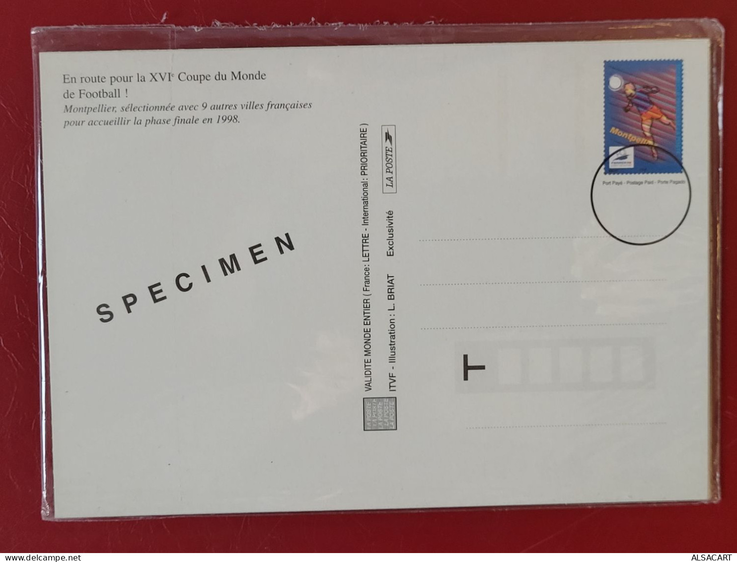 4 Cartes Postales Prêt à Poster Coupe Du Monde 1998 , Neuf Sous Pochette , Pas Fréquent - Specimen