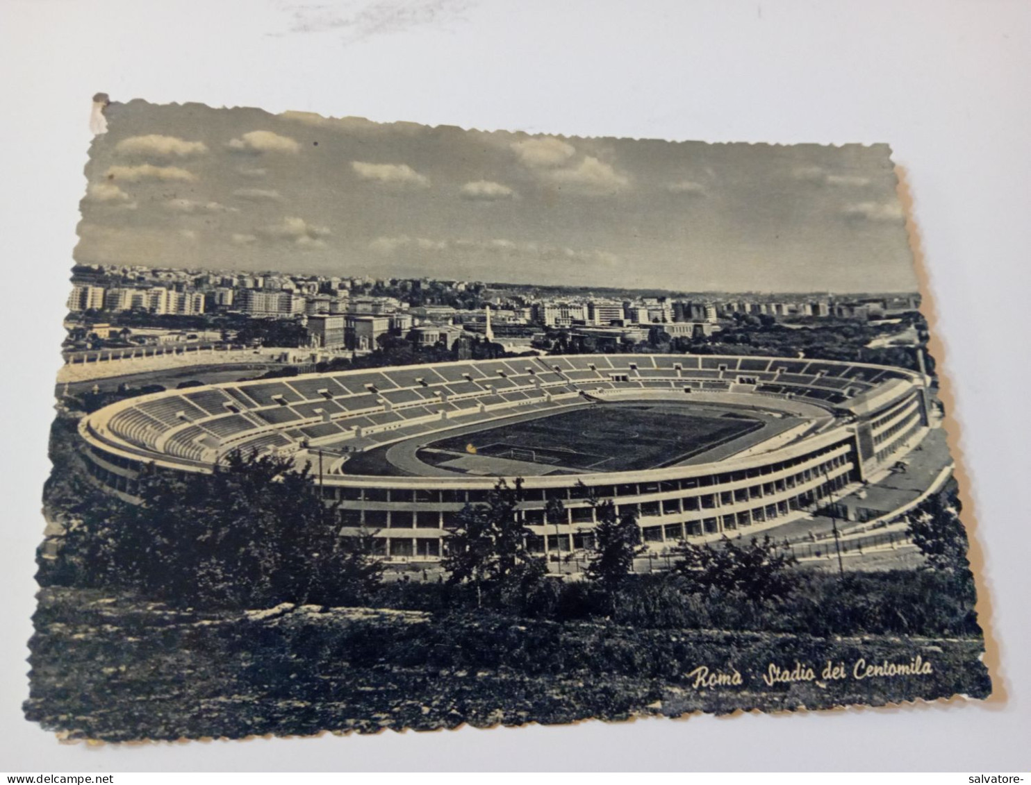 CARTOLINA ROMA- STADIO DEI CENTOMILA- VIAGGIATA 1958 - Estadios E Instalaciones Deportivas