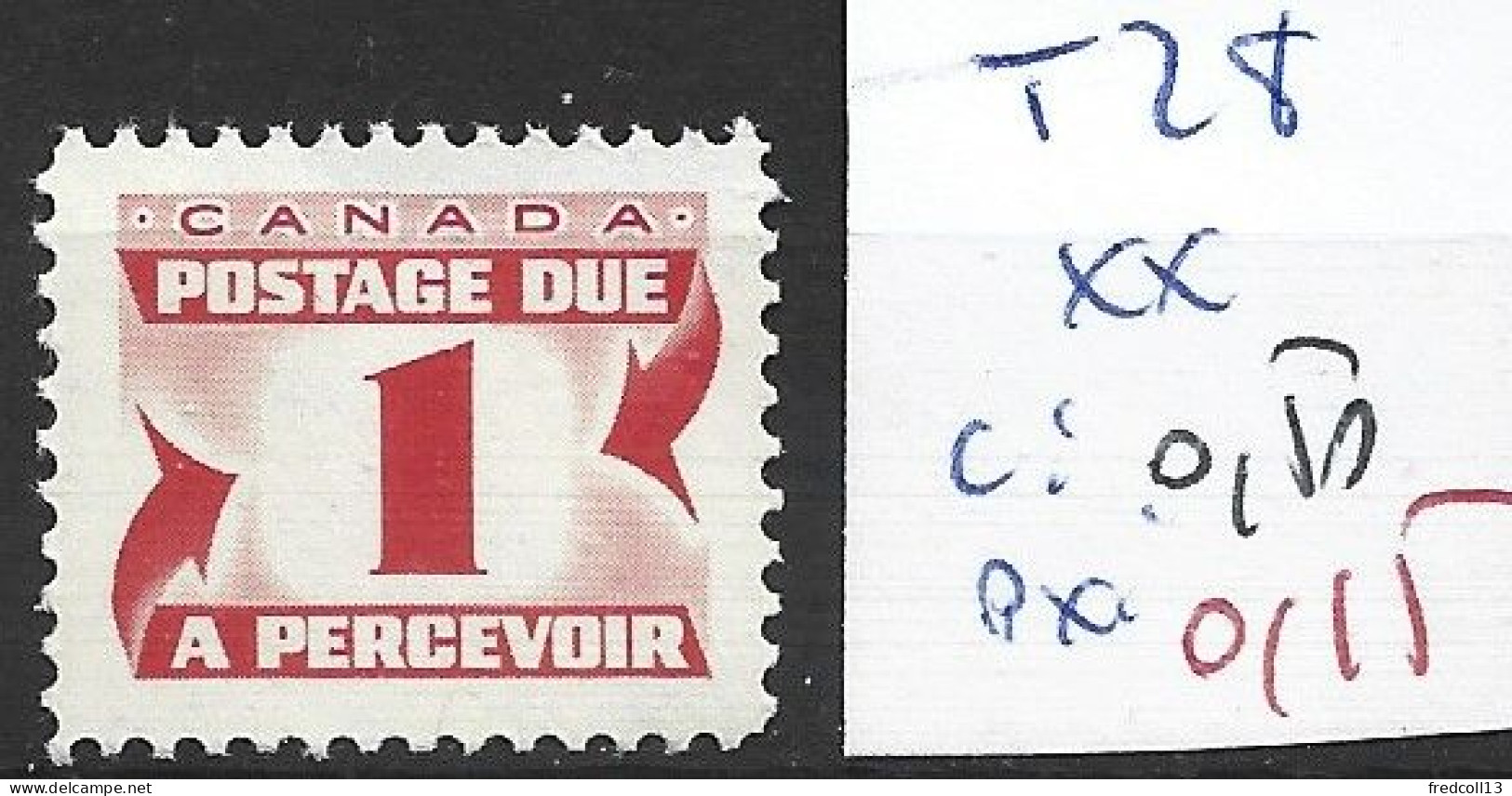 CANADA TAXE 28 ** Côte 0.50 € - Portomarken