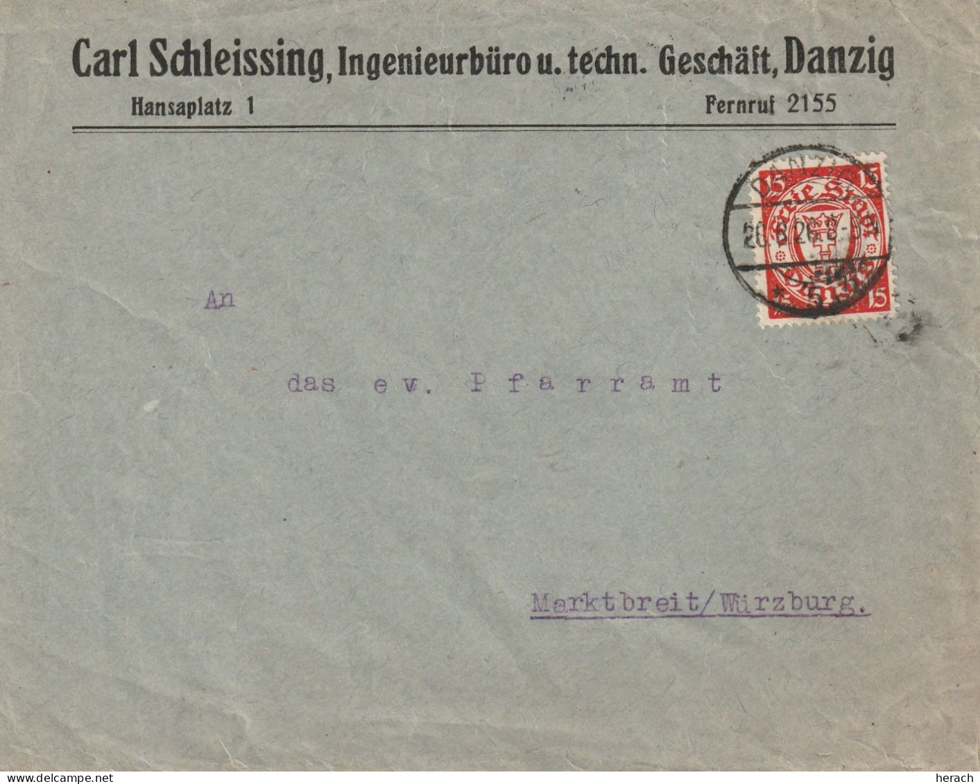 Danzig Lettre 1926 - Storia Postale