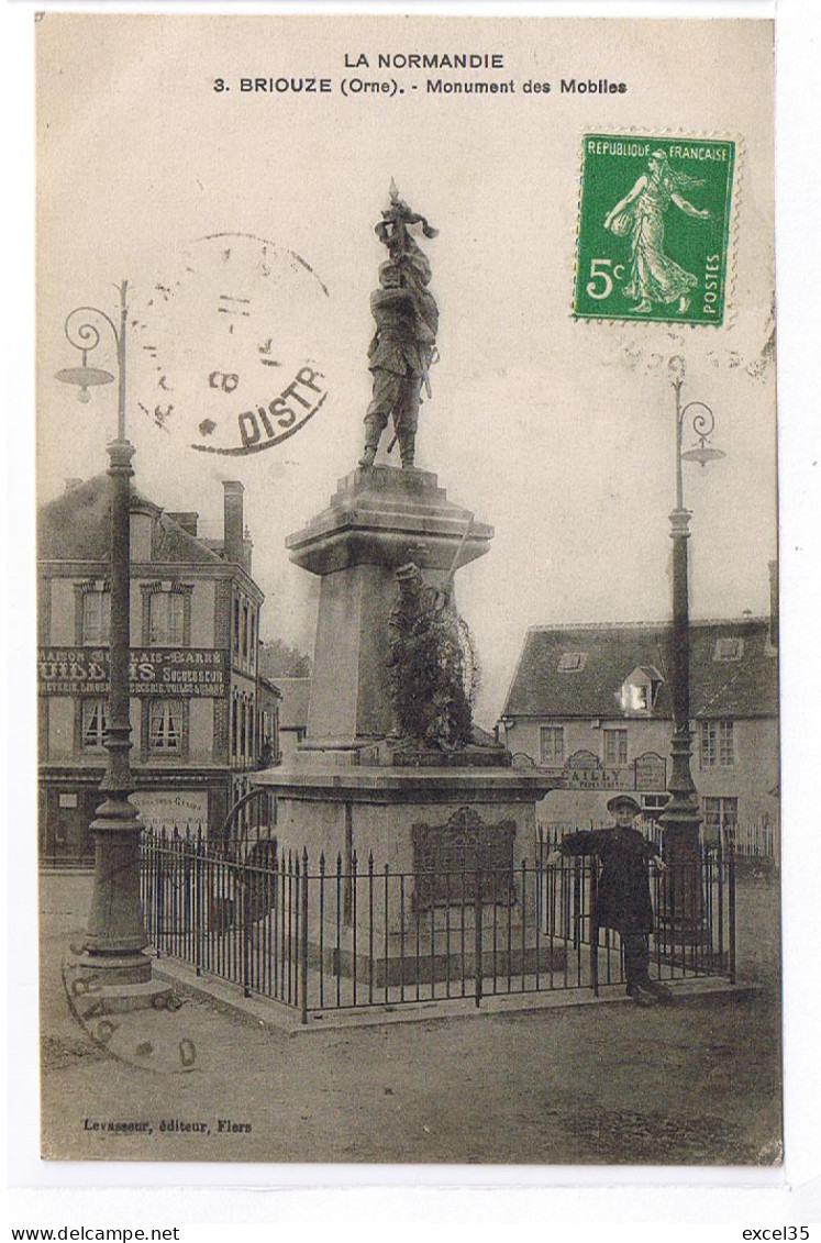 CPA TGP V - 61 BRIOUZE, Monument Des MOBILES - LA NORMANDIE 3 - Levasseur éditeur à Flers - Briouze