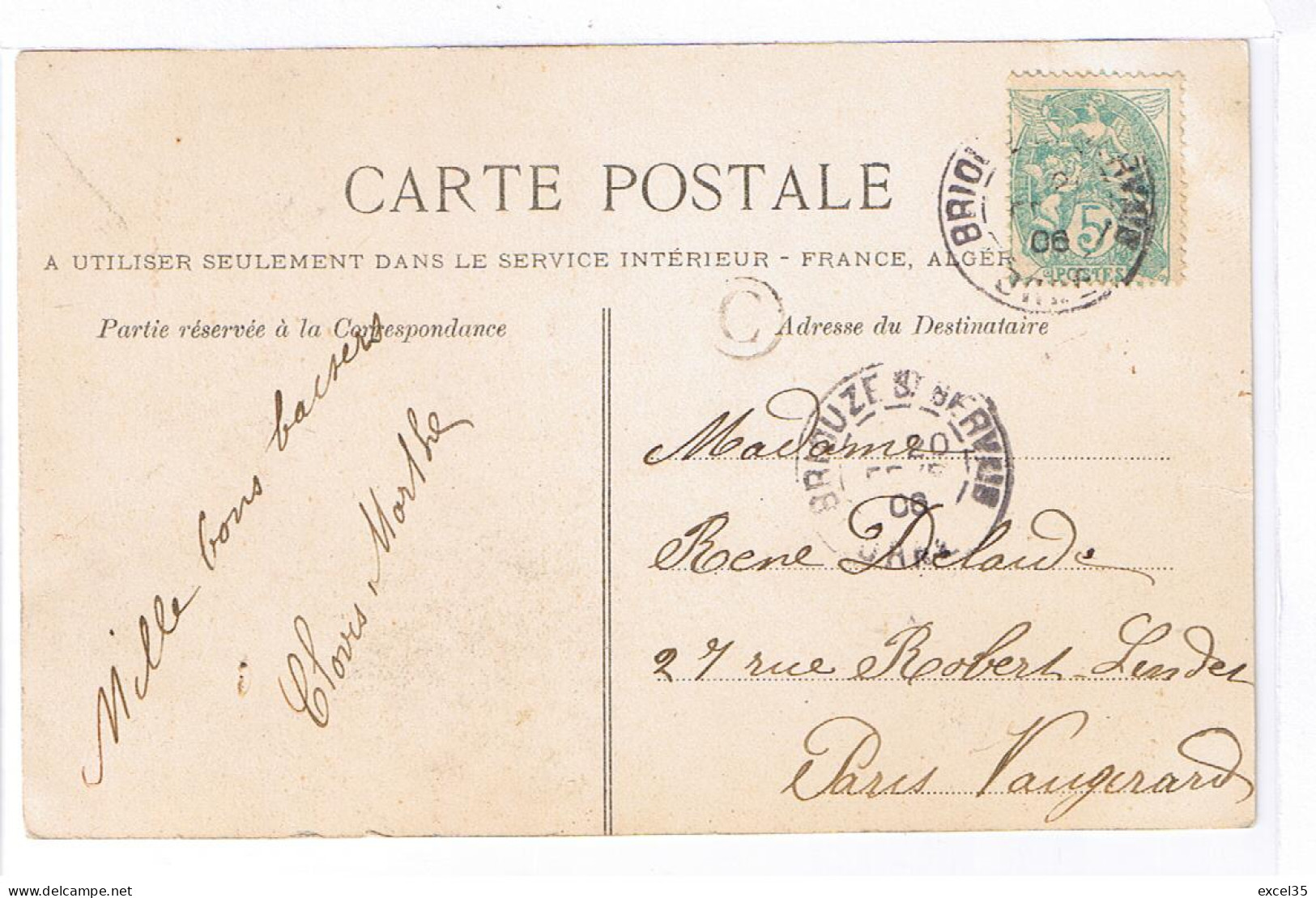 CPA GP RR V 1905 Cachet Facteur C Au Verso - 61 BRIOUZE, Halle à L'avoine - Série LA NORMANDIE - La CPA 13 - Briouze