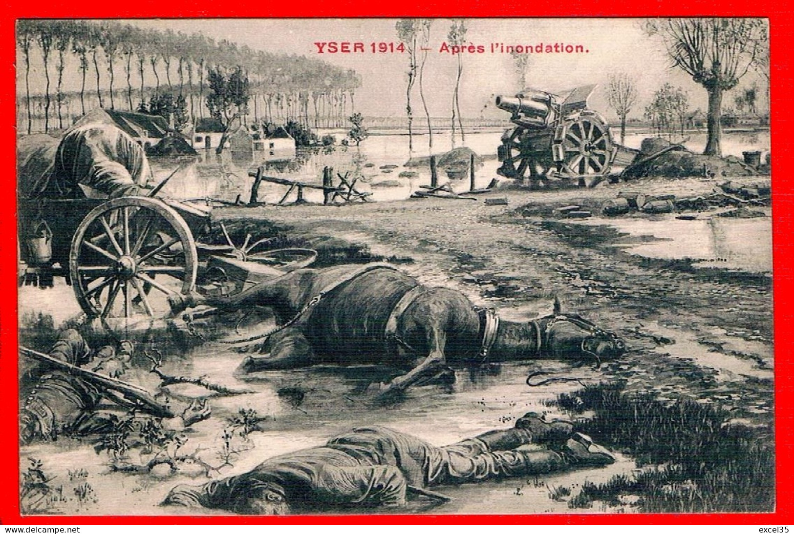 11 CPA TGP NV - BELGIQUE YSER 1914 - Taube Abattue, Train Blindé, Inondation, Etc... LIEGE - DIXMUDE - HAELEN - LA PANNE - Colecciones Y Lotes