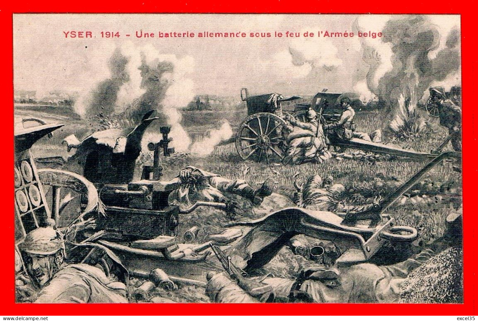 11 CPA TGP NV - BELGIQUE YSER 1914 - Taube abattue, Train blindé, Inondation, etc... LIEGE - DIXMUDE - HAELEN - LA PANNE