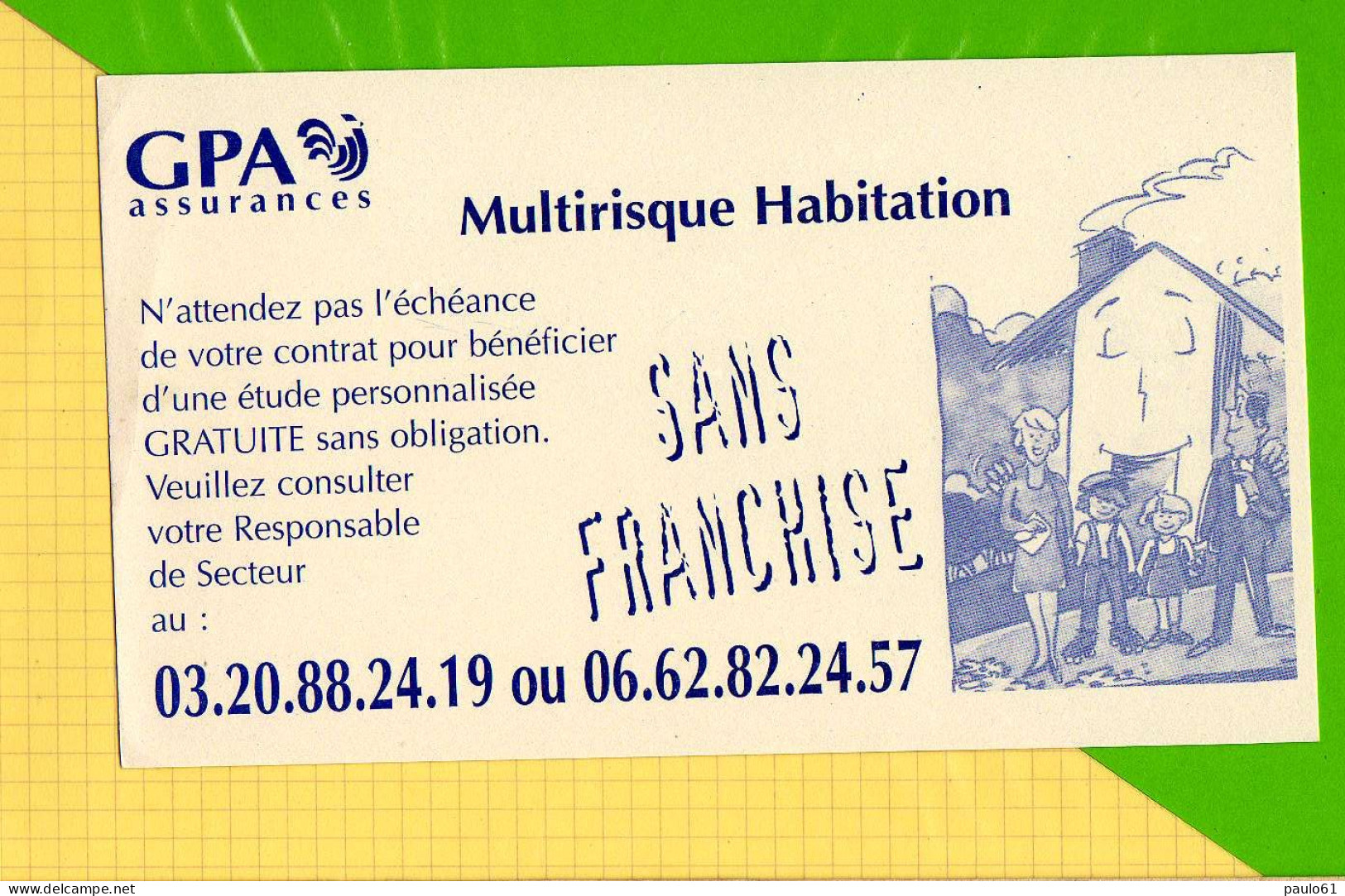 BUVARD & Blotting Paper :Multirisque Habitation  GPA - Bank En Verzekering