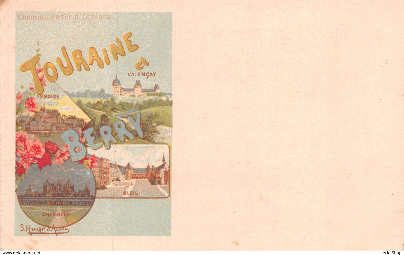 Publicité Chemins De Fer D'Orléans Lithographie D'Alesi, Touraine Et Berry -  CPR - Werbepostkarten