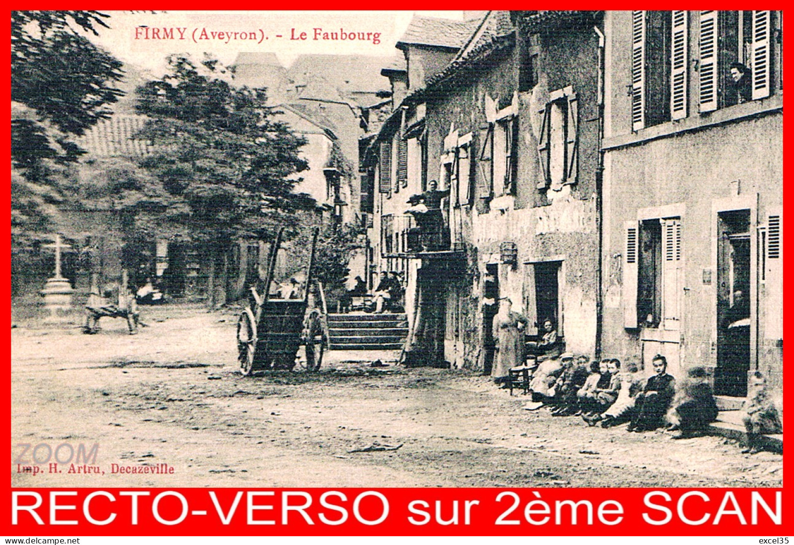 CPA RR V - 12 -- FIRMY (Aveyron) Le Faubourg - Imp H. ARTRU, Decazeville - Firmi