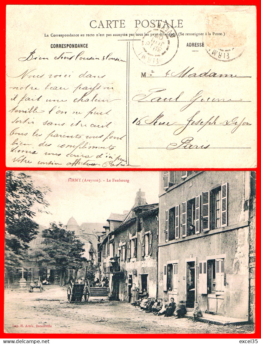 CPA RR V - 12 -- FIRMY (Aveyron) Le Faubourg - Imp H. ARTRU, Decazeville - Firmi