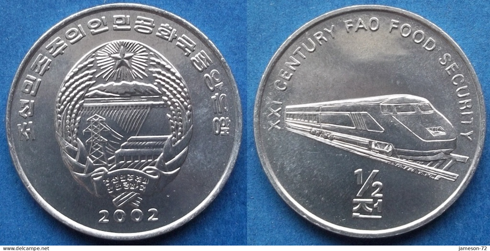 NORTH KOREA - 1/2 Chon 2002 "Modern Train" KM# 193 Democratic Peoples Republic (1948) - Edelweiss Coins - Corea Del Nord