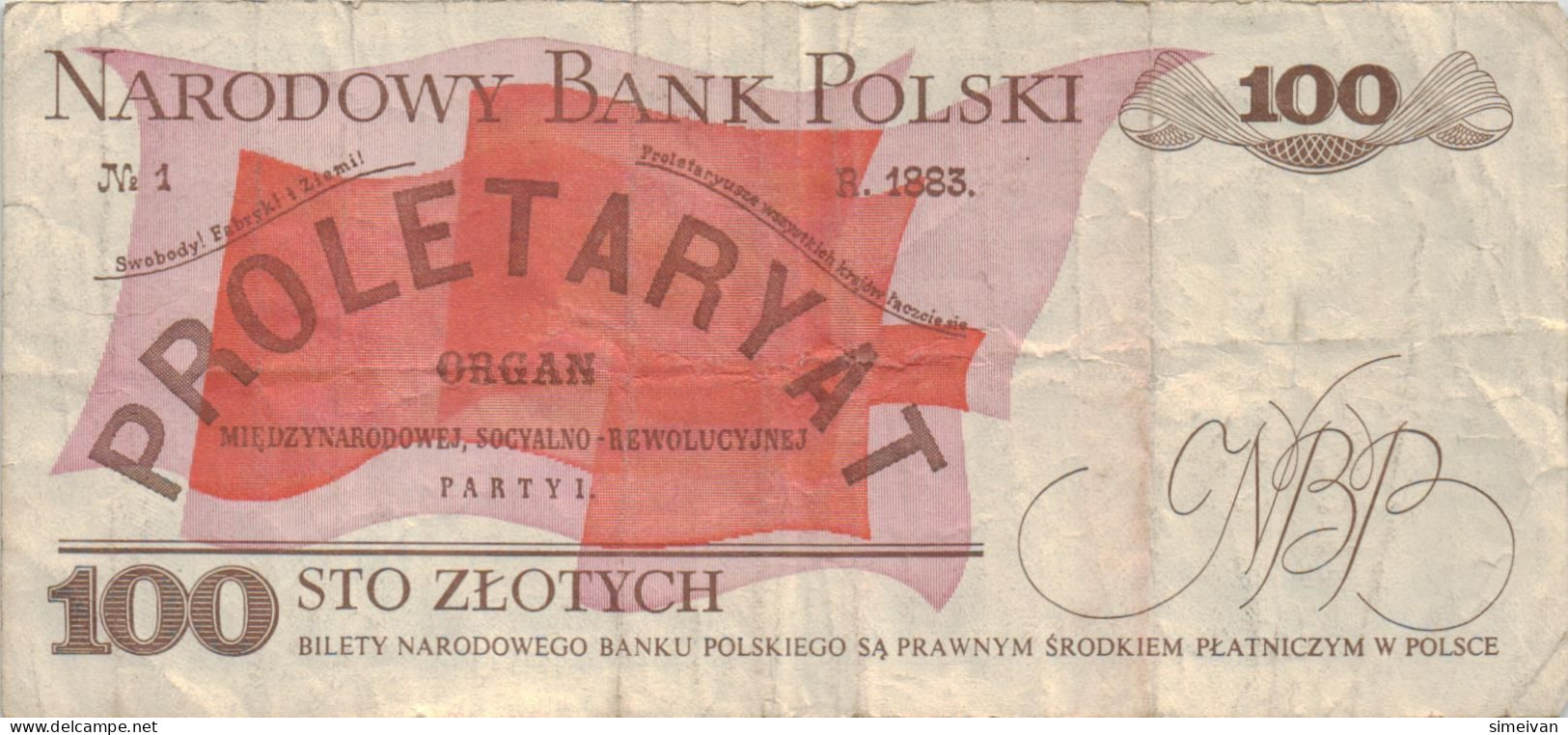 Poland 100 Zlotych 1986 P-143e Banknote Europe Currency Pologne Polen #5303 - Pologne