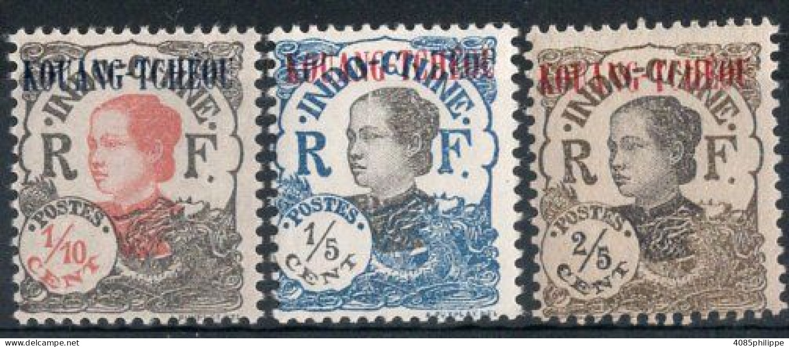 KOUANG TCHEOU Timbres-poste  N°52** à 54** Neufs Sans Charnières TB Cote : 3.00€ - Unused Stamps