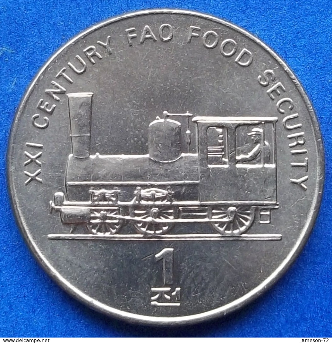 NORTH KOREA - 1 Chon 2002 "Antique Steam Locomotive" KM# 195 Democratic Peoples Republic (1948) - Edelweiss Coins - Korea, North