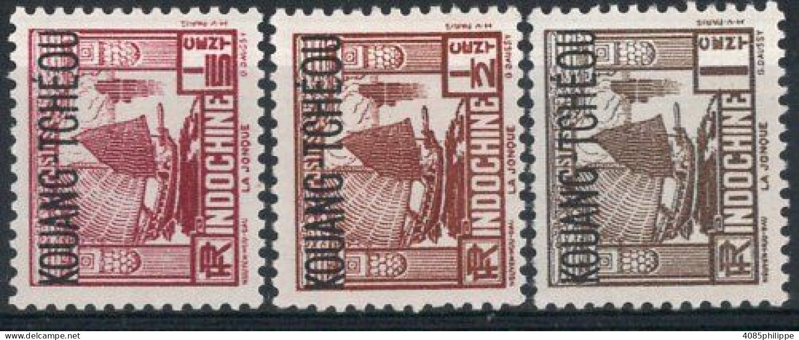 KOUANG TCHEOU Timbres-poste  N°98**, 100** & 102** Neufs Sans Charnières TB Cote : 2.00€ - Unused Stamps