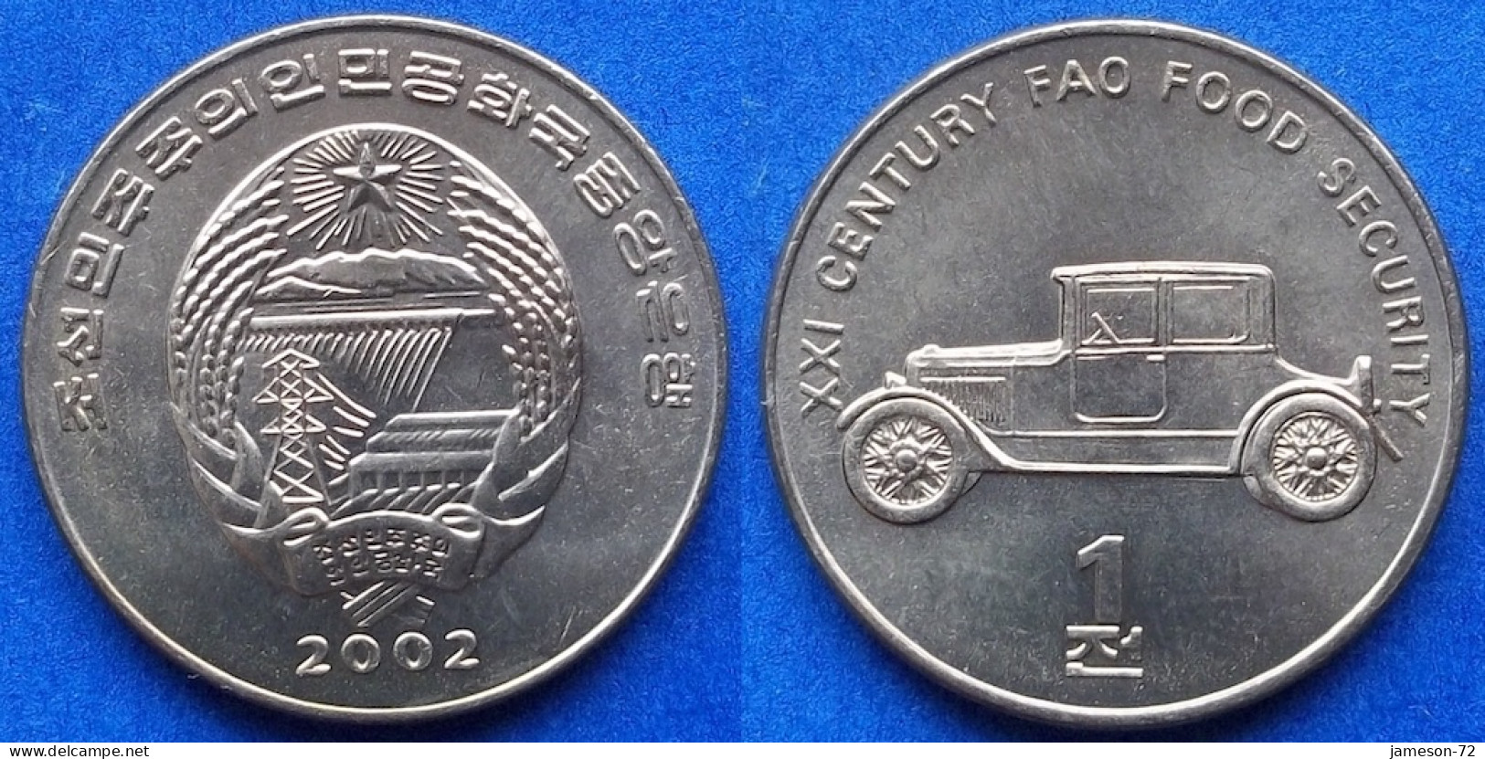 NORTH KOREA - 1 Chon 2002 "Antique Automobile" KM# 196 Democratic Peoples Republic (1948) - Edelweiss Coins - Korea (Nord-)