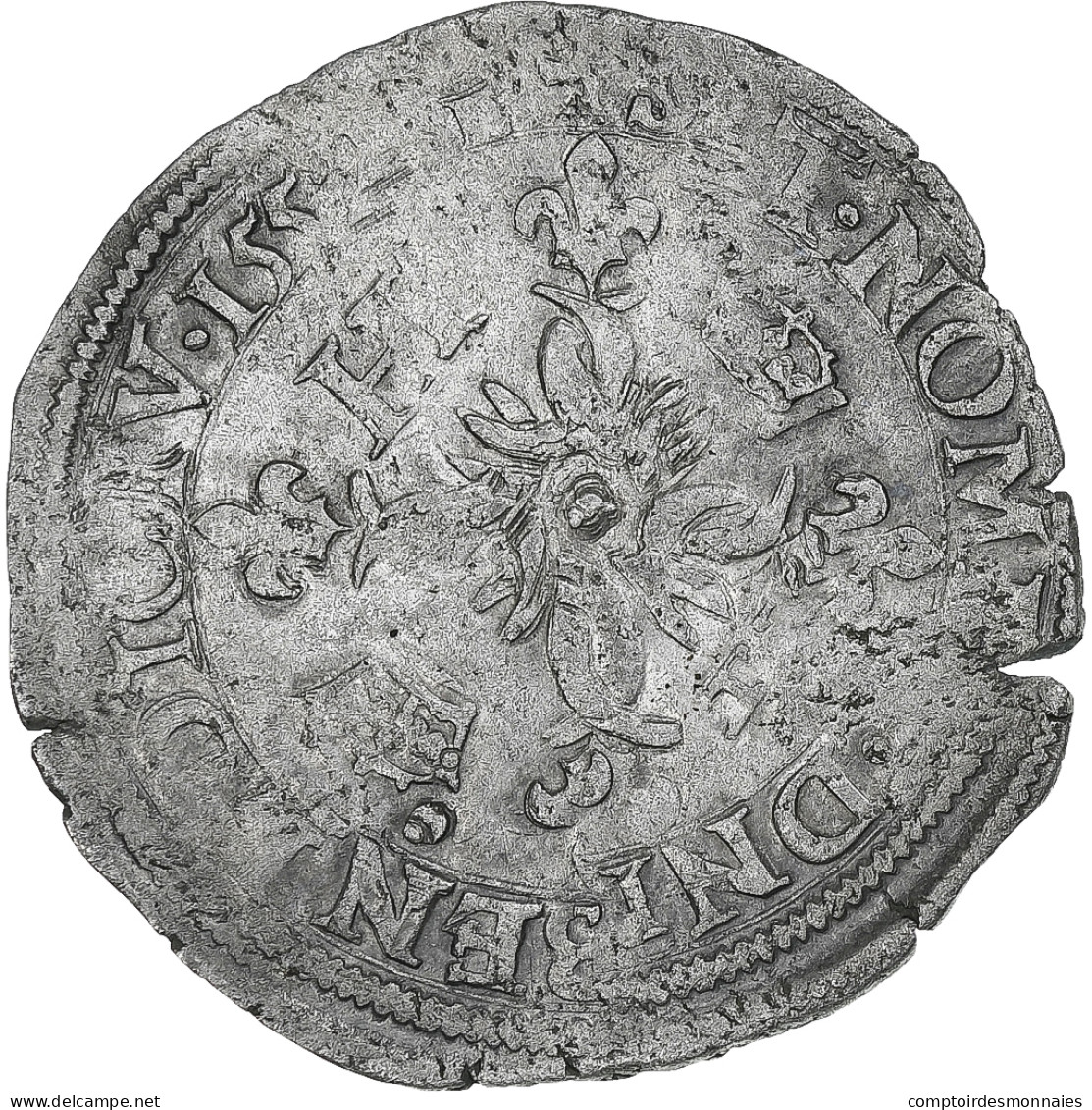 France, Henri II, Douzain Aux Croissants, 1552, Troyes, TB+, Billon, Gadoury:357 - 1547-1559 Henry II