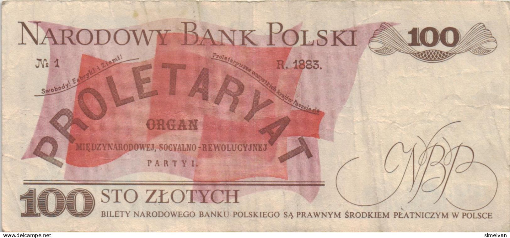 Poland 100 Zlotych 1988 P-143e Banknote Europe Currency Pologne Polen #5305 - Pologne