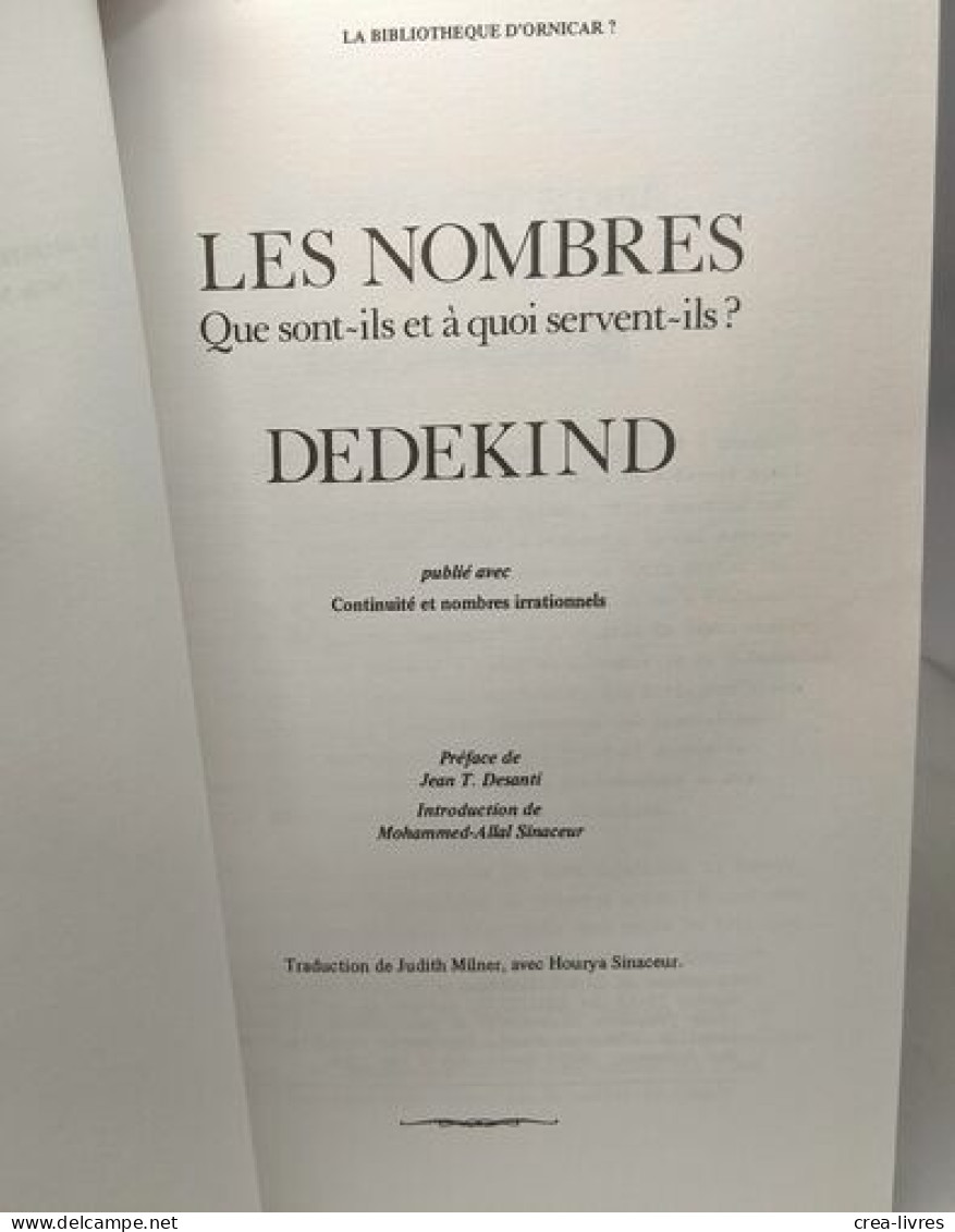 Les Nombres Dedekind - Que Sont-ils Et à Quoi Servent-ils? / Ornicar - Non Classés