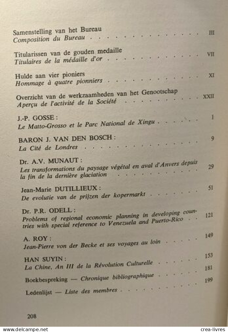 Société Royale De Géographie D'Anvers - Bulletin Tijdschrift - DEEL LXXIX 1968 + DEEL LXXX 1969 + DEEL LXXXI 1970 + DEEL - Non Classés