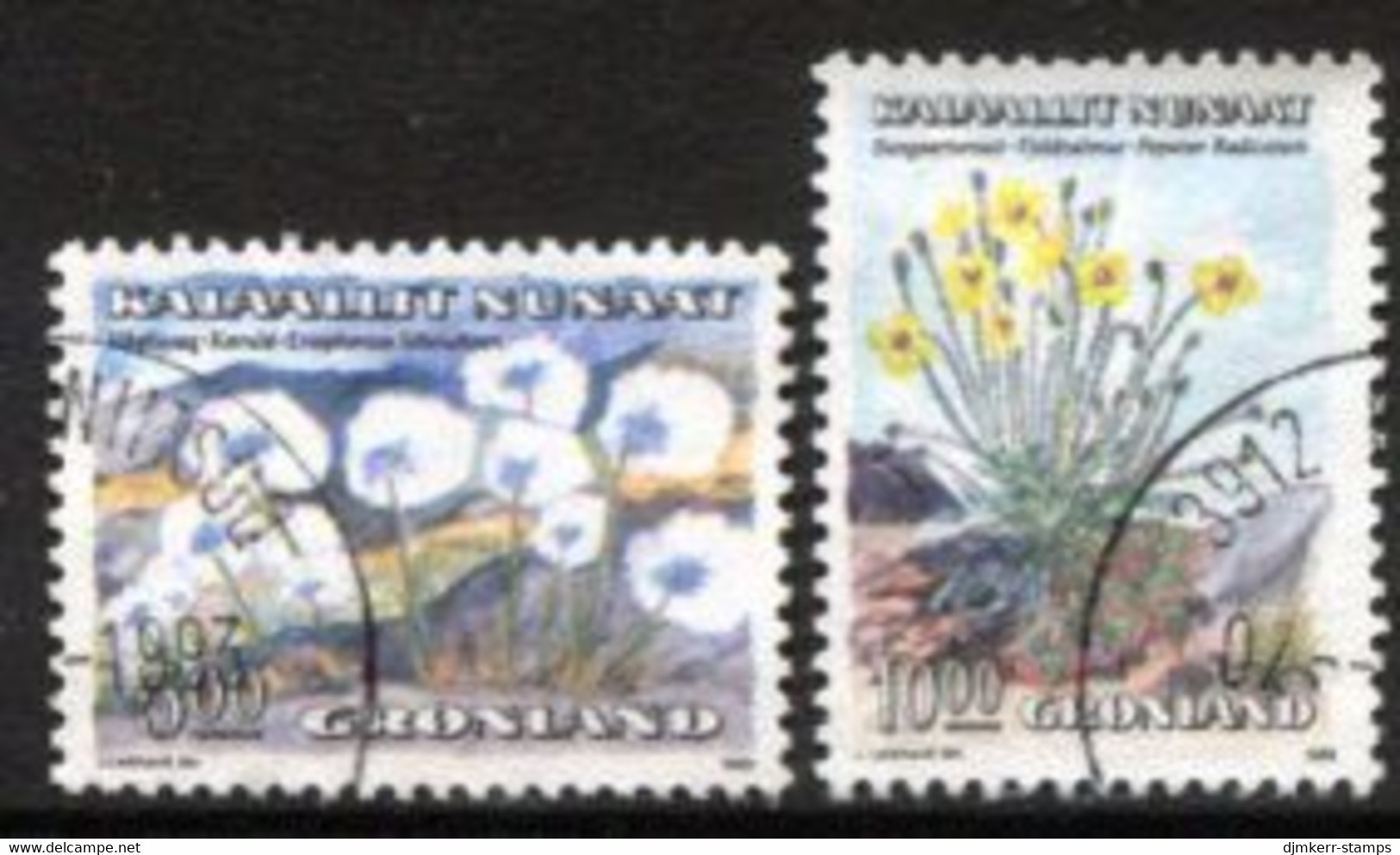 GREENLAND 1989 Flowers I Used.  Michel 197-98 - Gebruikt