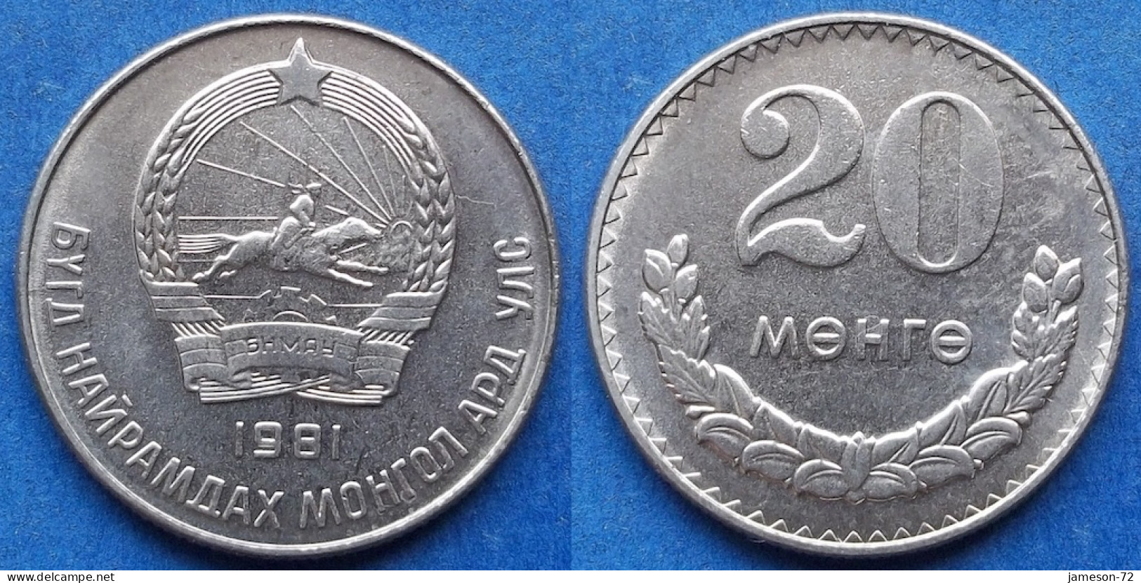 MONGOLIA - 20 Mongo 1981 KM# 32 Peoples Republic (1924-1992) - Edelweiss Coins - Mongolia