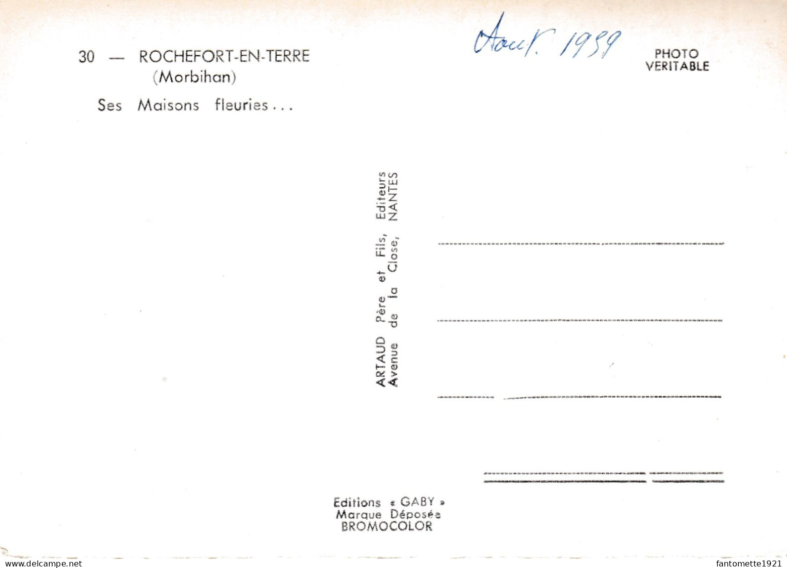 ROCHEFORT EN TERRE /SES MAISONS FLEURIES (dil218) - Rochefort En Terre