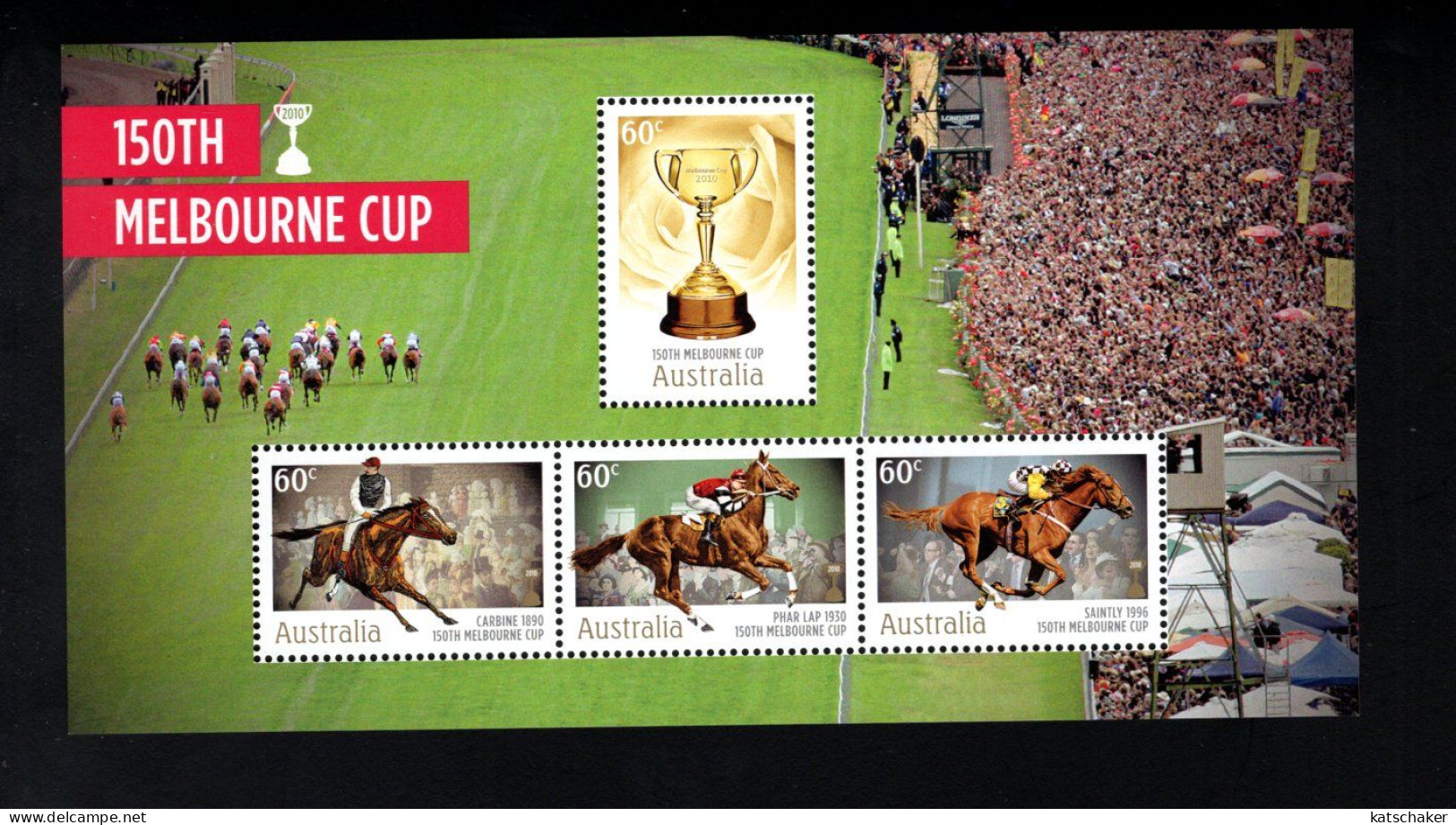 1927000164 2010 SCOTT 3381B (**) POSTFRIS MINT NEVER HINGED EINWANDFREI - 150TH RUNNING OF THE MELBOURNE CUP HORSE RACE - Neufs