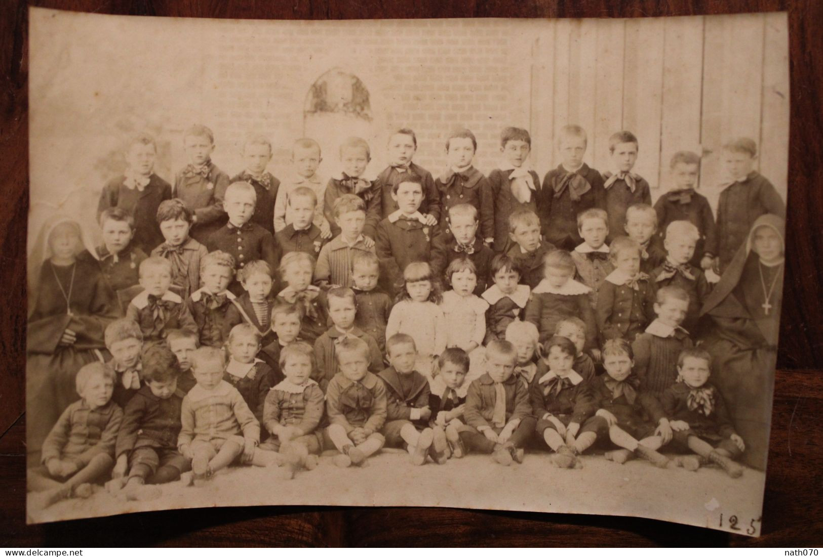 Photo 1890's Ecole Primaire Classe Tirage Albuminé Albumen Print Vintage - Non Classés