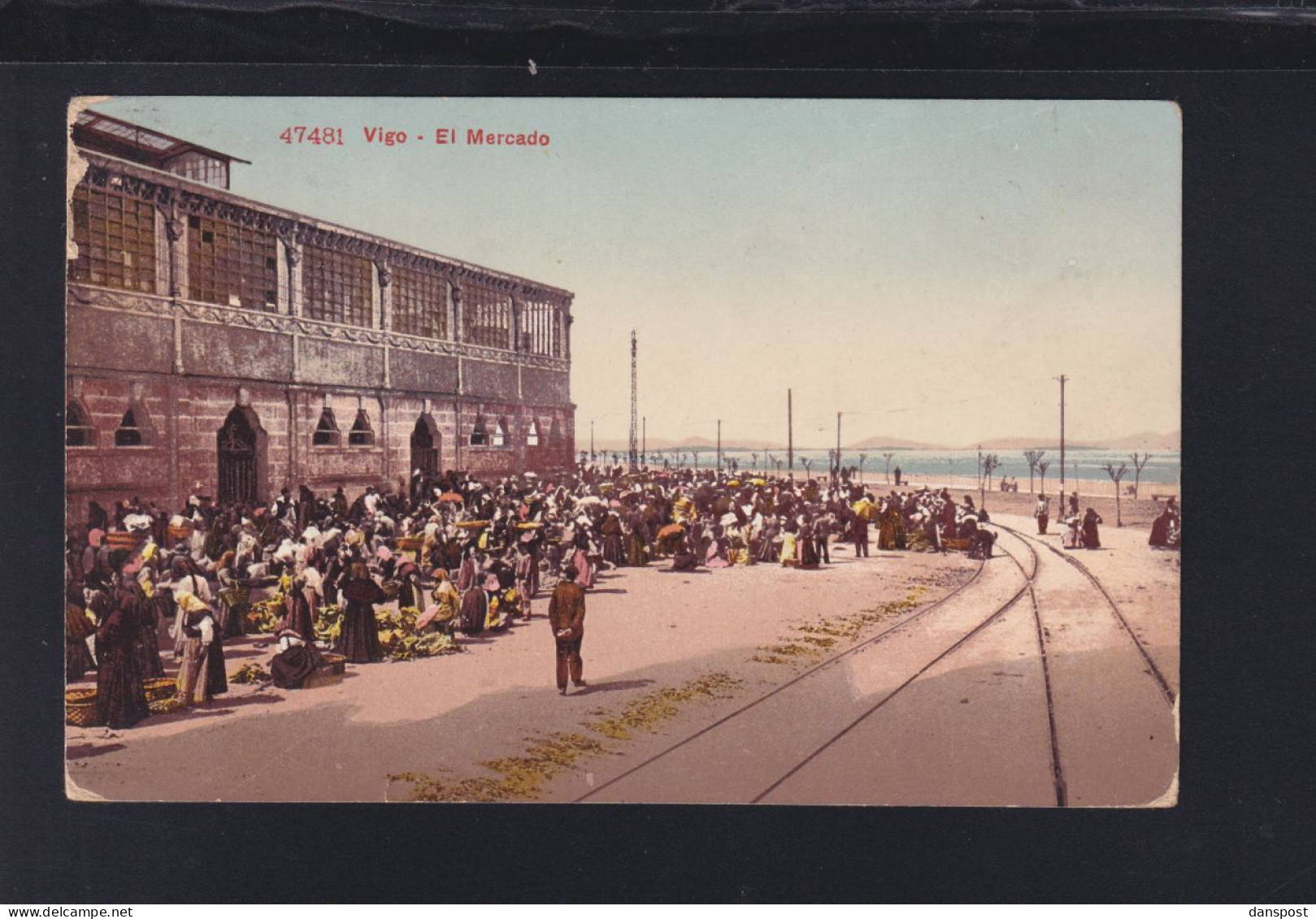 Spanien Espana AK Vigo El Mercado 1909 - Pontevedra