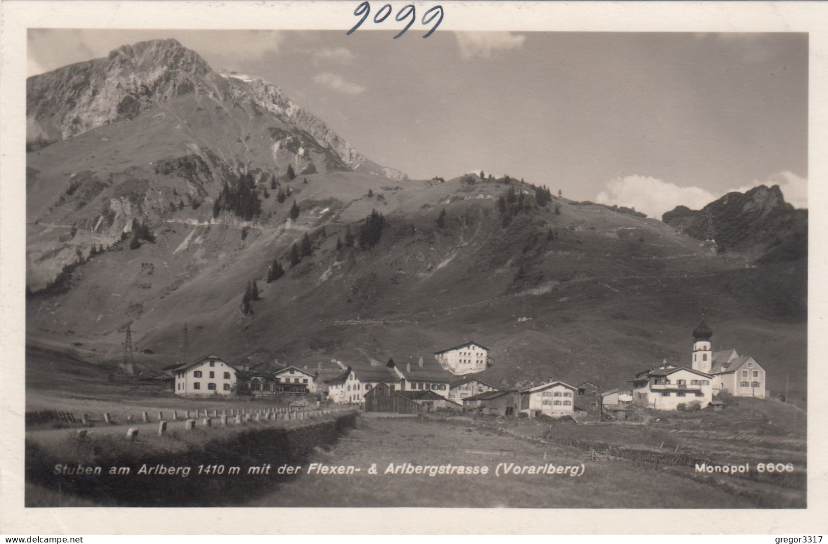 E566) STUBEN Am ARLBERG - Foto Ak Mit Der Flexenstraße & Arlbergstraße - Häuser Kirche ALT ! - Stuben