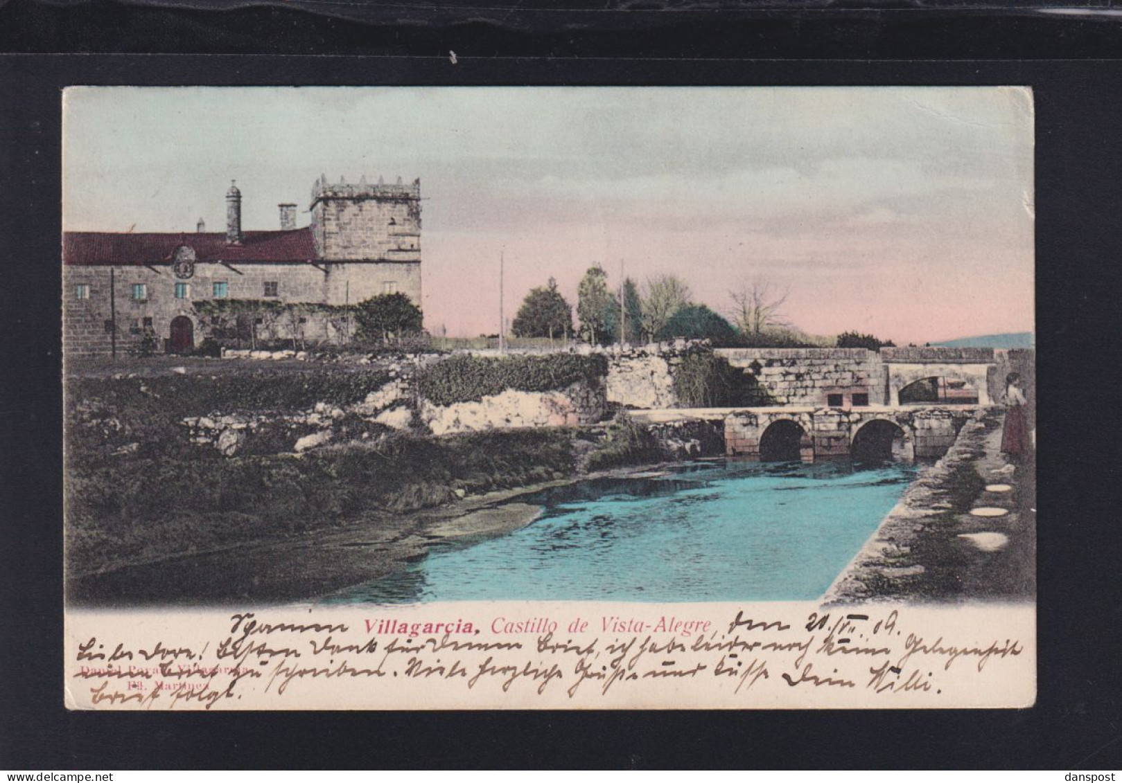 Spanien Espana AK Villagarcia Castillo De Vista-Alegre 1909 - Pontevedra