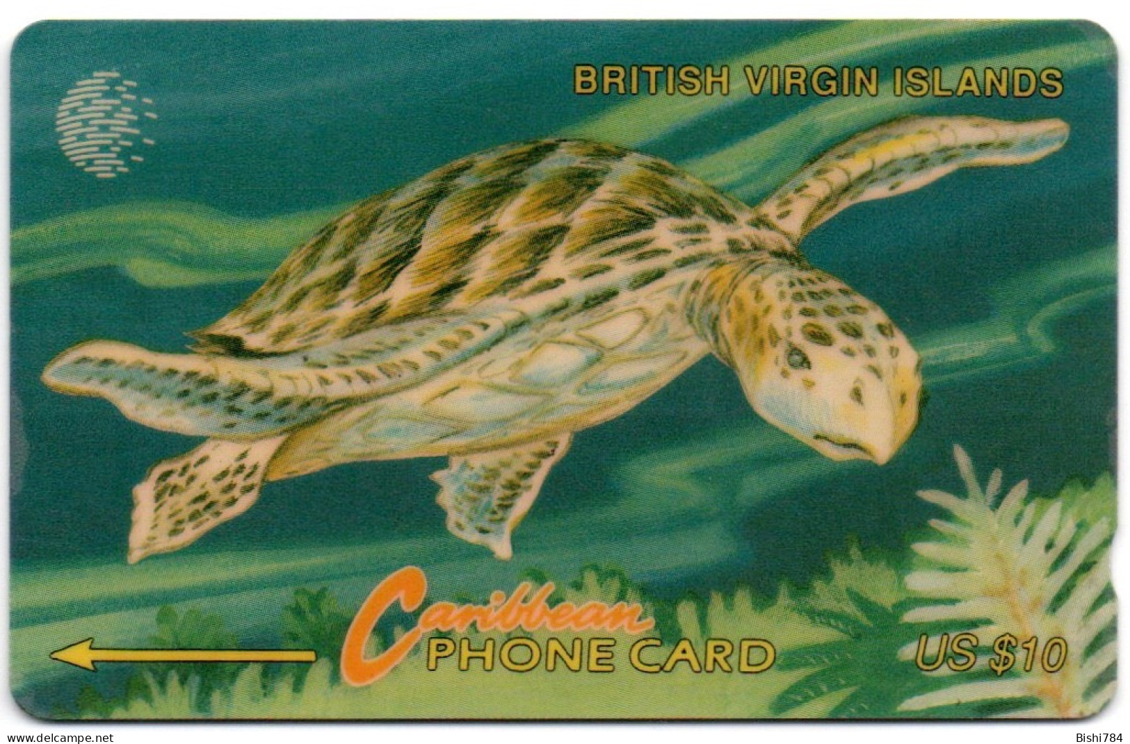 British Virgin Islands - Turtle - 21CBVC (Large Font) - Maagdeneilanden