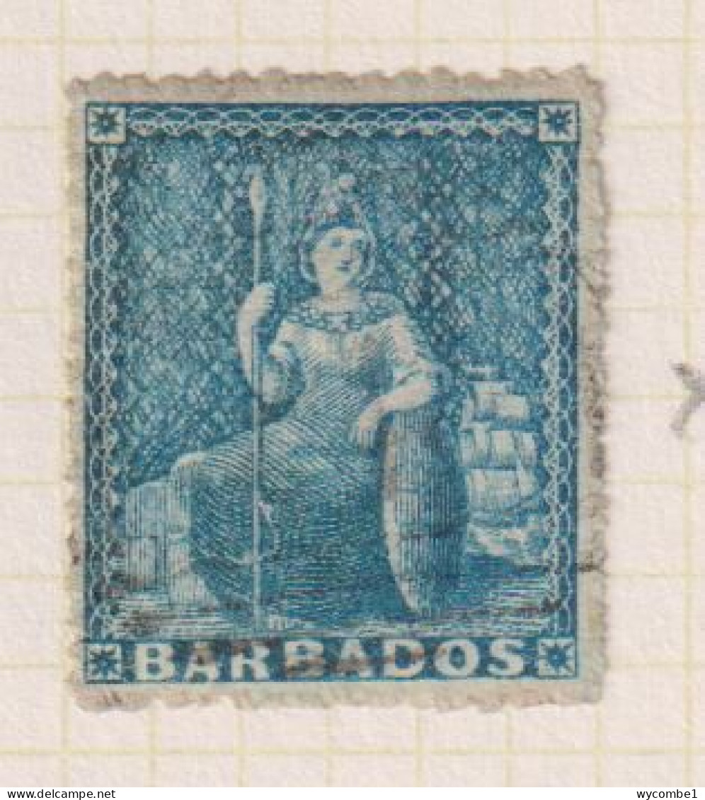 BARBADOS  - 1860 Britannia No Watermark  Pin Perf 14 As Scan - Barbados (...-1966)