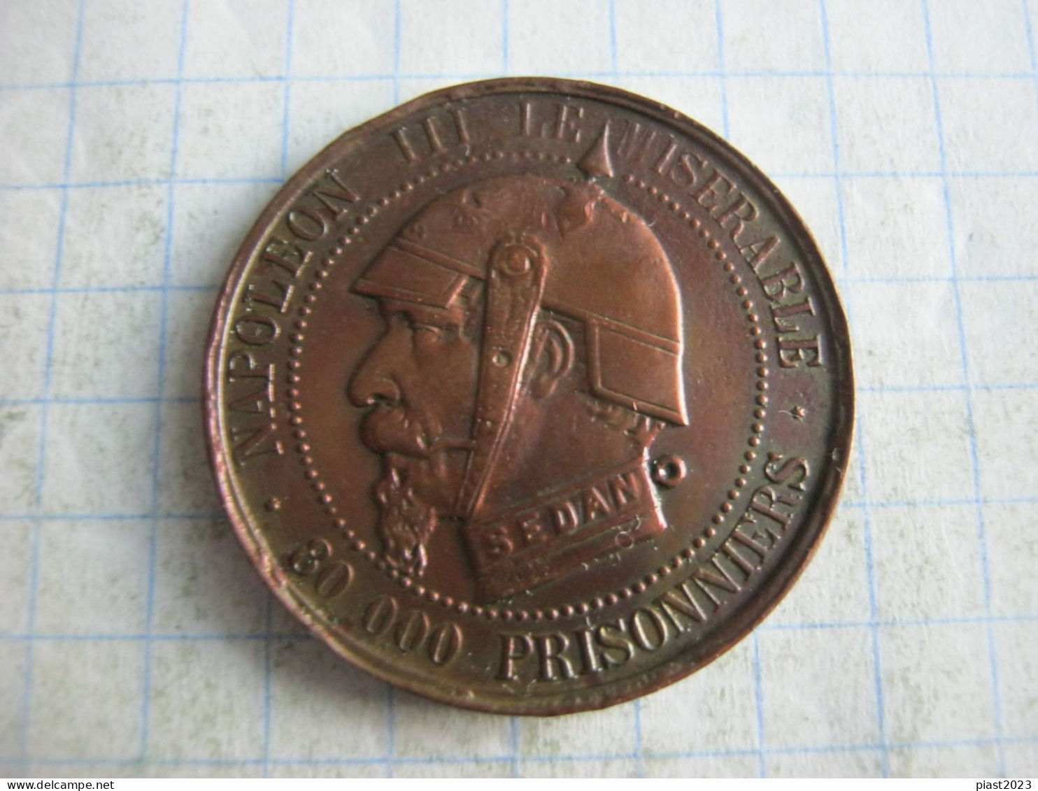 France Medal Napoleon III Le Miserable 1870 - Varietà E Curiosità