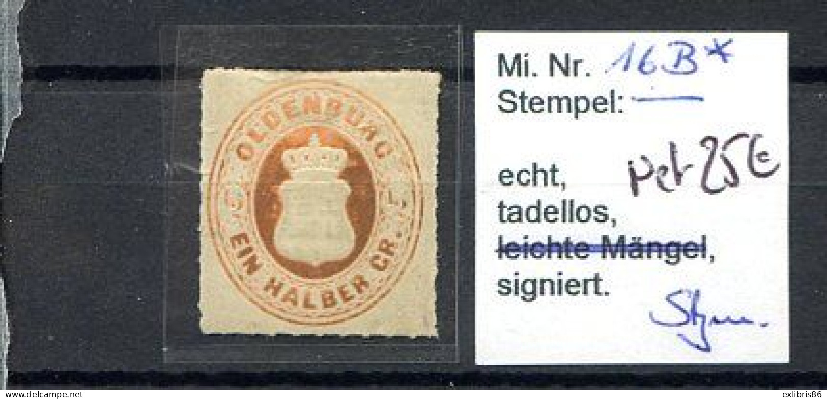 071123  ANCIEN ETAT ALLEMAND  OLDENBURG  N° 16* - Oldenburg