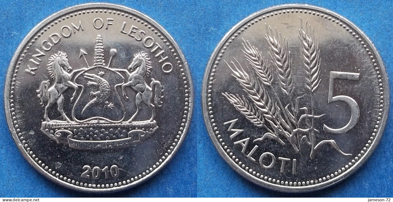 LESOTHO - 5 Maloti 2010 "Wheat Sprigs" KM# 59 Letsie III (1996) - Edelweiss Coins - Lesotho