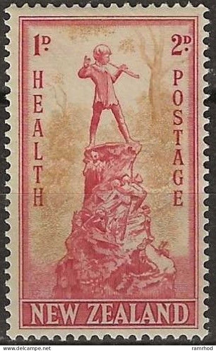 NEW ZEALAND 1945 Health Stamps - 1d.+2d. Peter Pan Statue, Kensington Gardens MNH - Neufs
