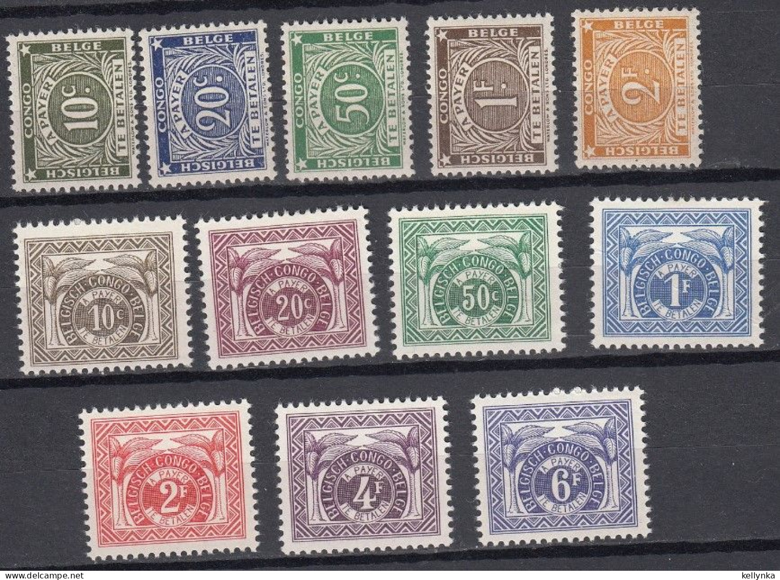 Congo Belge - TX73/77 + TX78/84 - Taxes - 1943/1957 - MH - Neufs