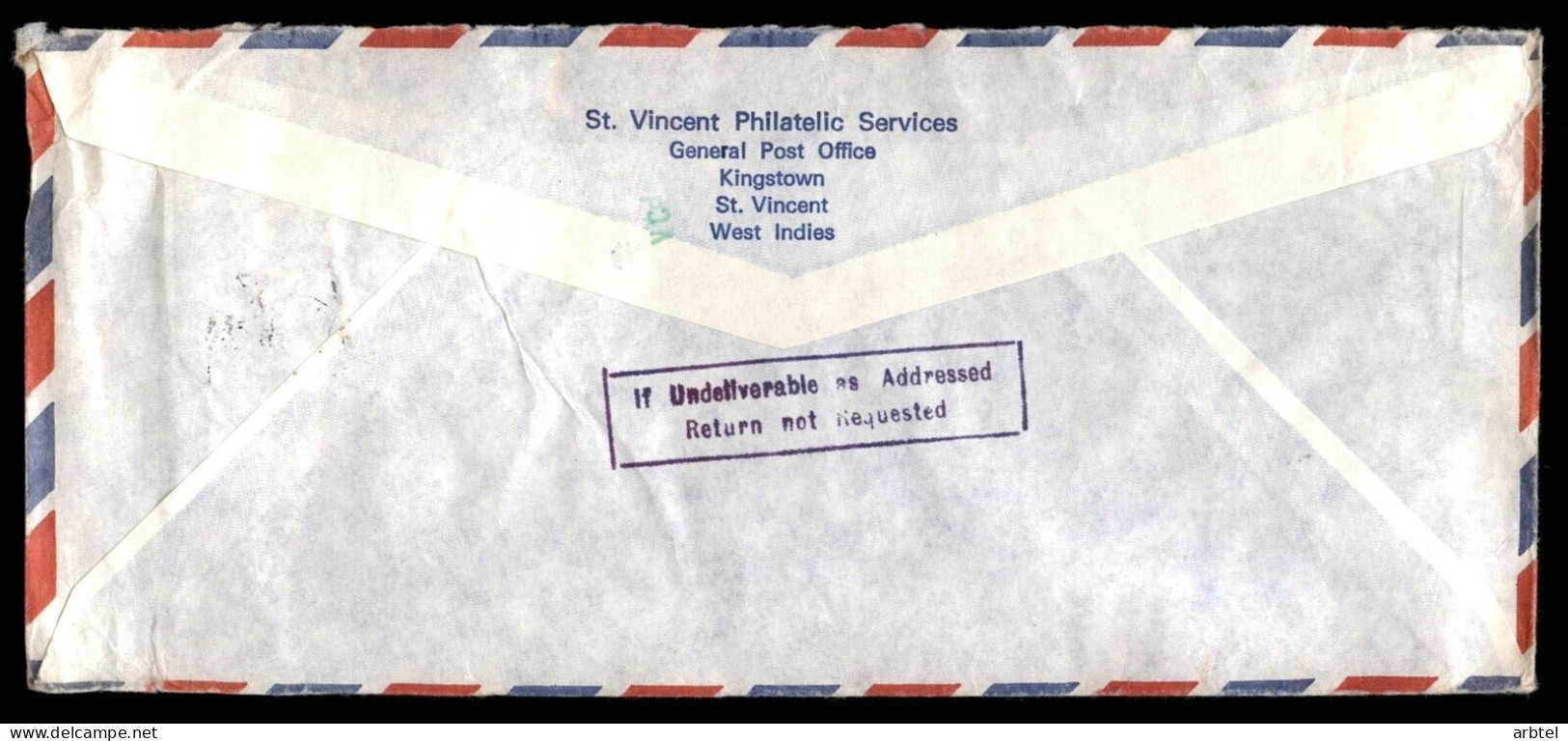 SAINT VINCENT CC A USA CHURCHILL WW2 NOBEL RAROS EN CARTA , VERY RARE STAMPS USED ON COVER - Sir Winston Churchill