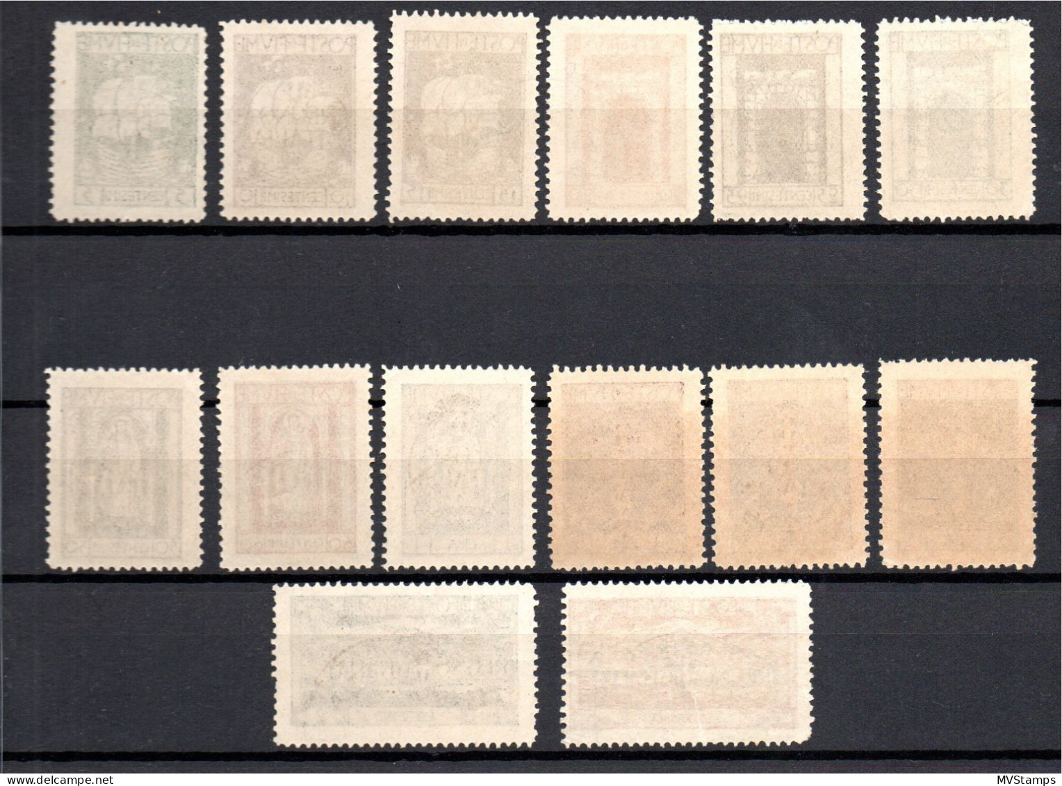 Fiume (Italy) 1924 Set Overprinted "Regno D'Italia" Stamps (Michel 182/95) Used - Altri & Non Classificati