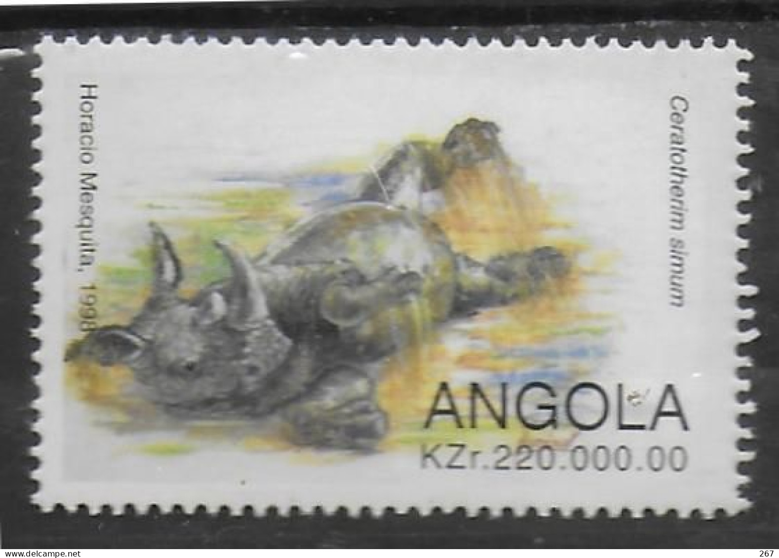 ANGOLA N° 1169 * *   Rhinoceros - Rhinocéros